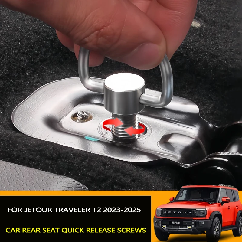 Car Rear Seat Quick Release Screws Fit for Jetour Traveler T2 23-25 Modified Auto Stainless Steel Screws Interior Accessories