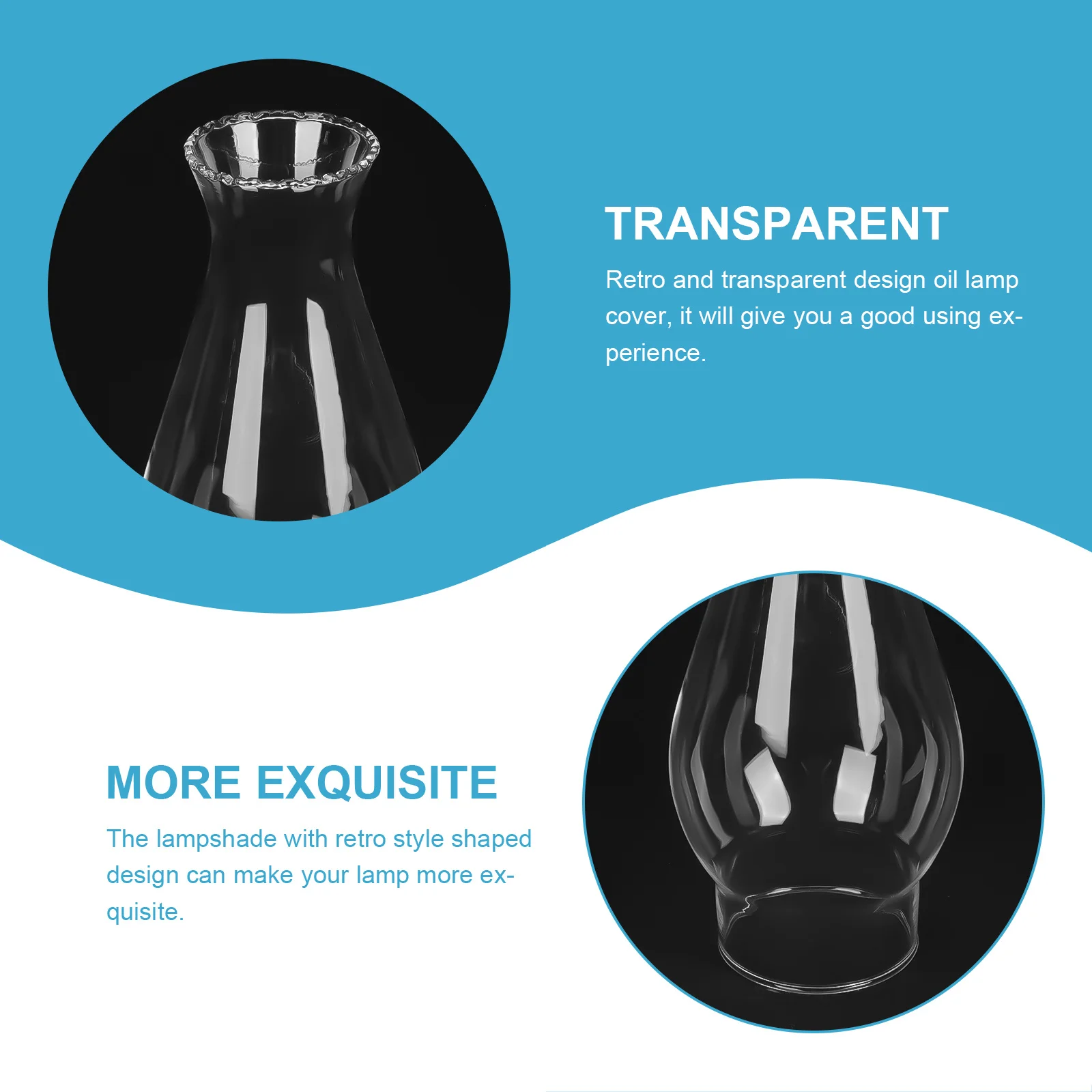 

Retro Glass Lampshade Cover Transparent Oil Lamp Chimney Replacement for Outdoor Camping Lantern Decor Unique Craft