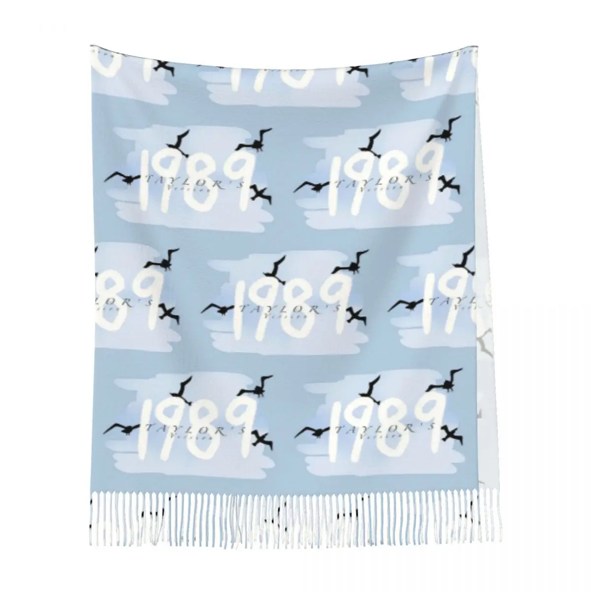 إصدار تايلور لعام 1989 أوشحة شرابة للنساء شالات دافئة ناعمة ويلتف شال طويل للخريف والشتاء