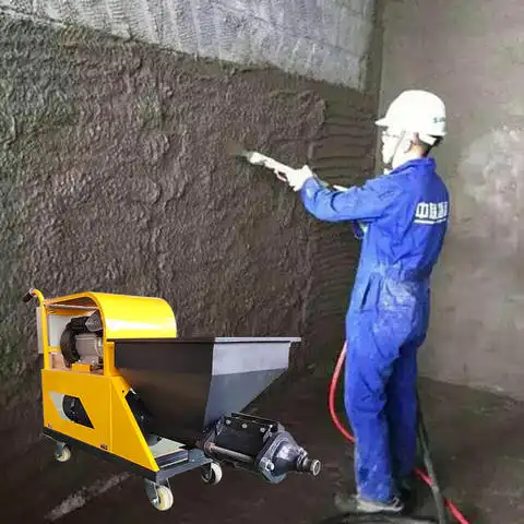 Fully Automatic Mortar Spraying Machine 311Model Spraying Machine Cement Hopper Gun High Efficiency