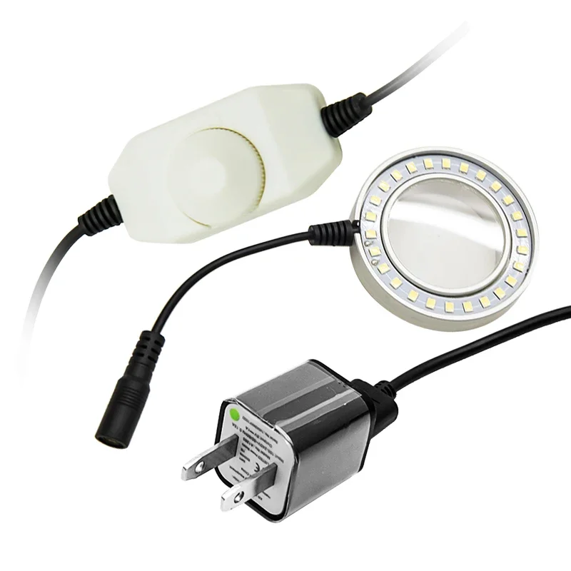 M42 M48 Thread LED Ring Light Source Brightness Adjustable Lamp for Digital Stereo Microscope