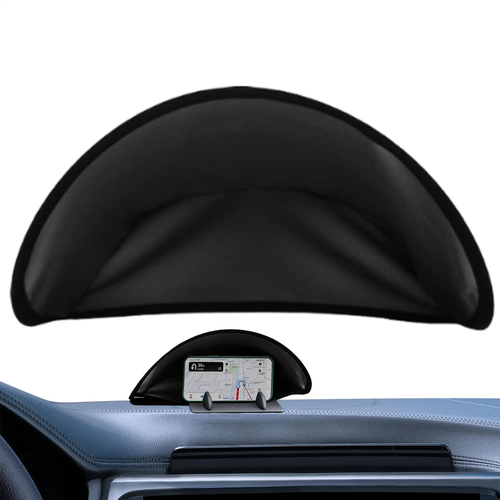 Car sunshade for phones, dashboard sunshade, foldable sun visor, travel navigation phone sunshade and sun protection cover