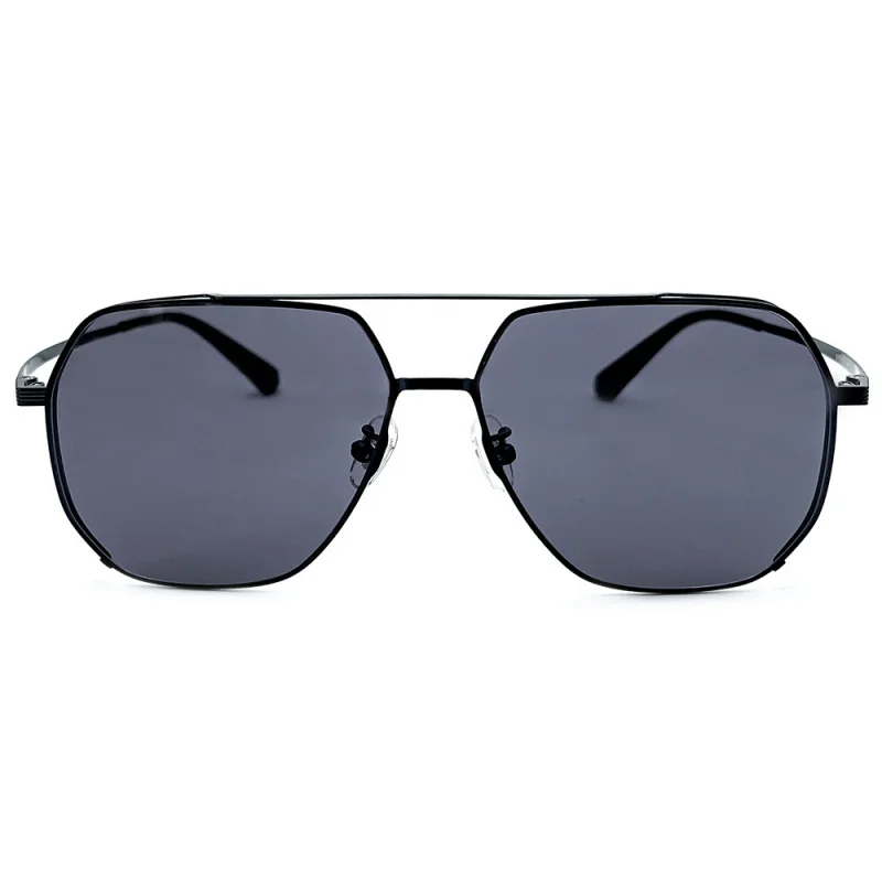 

Large frame metal sunglasses men European and American trendy internet celebrity same retro square sunglasses Korean fashion gla