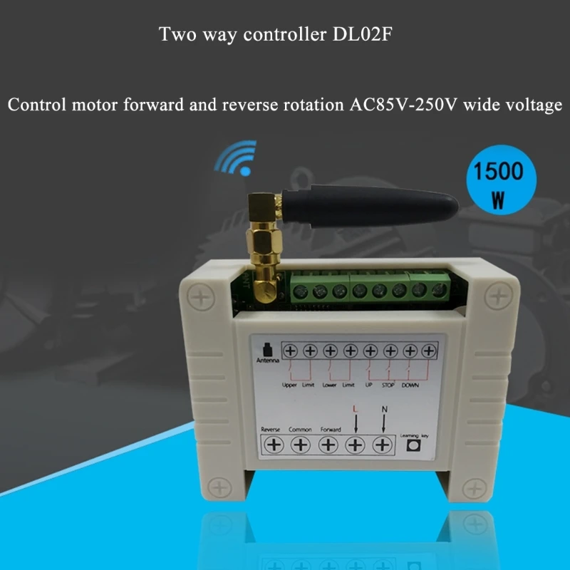 Industrial 2CH Wireless Remote Control LED Light Switch RF Transmitter 315/433 MHz Receiver with Limit Push Rod