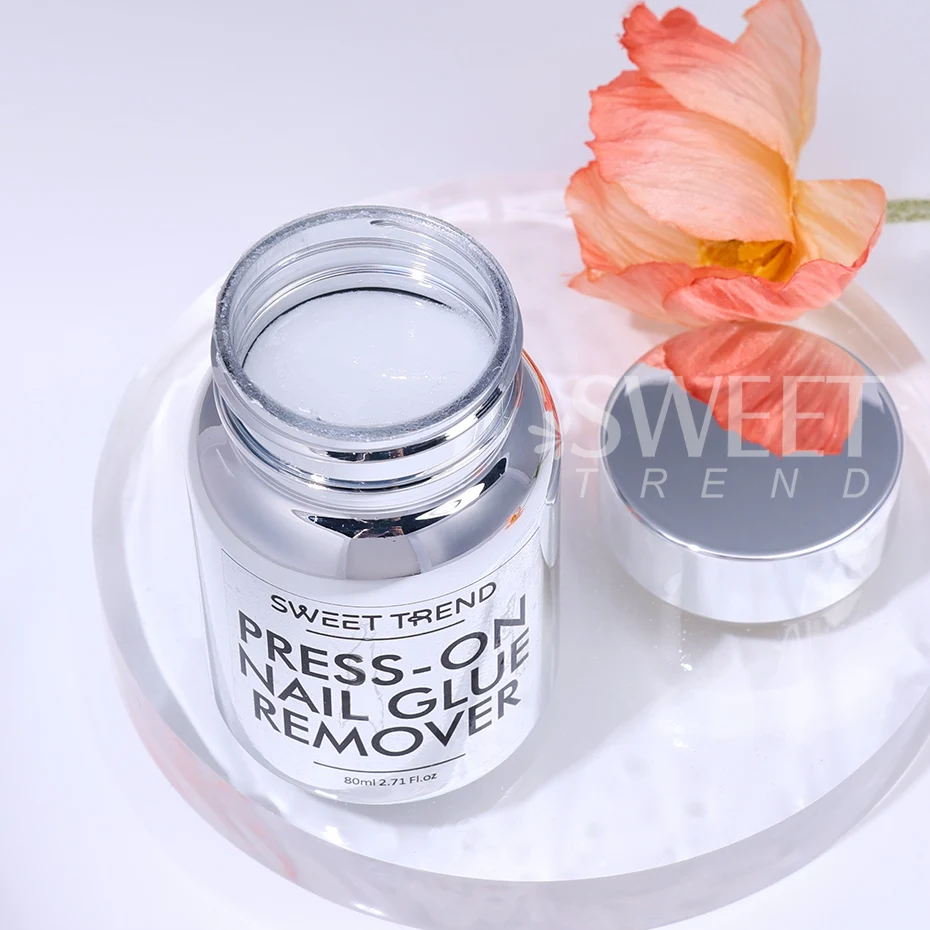 1/2個入り 80ml ネイルグルーリムーバー 付け爪用 簡単除去 固形接着剤 ジェルネイルチップリムーバー ネイル用品