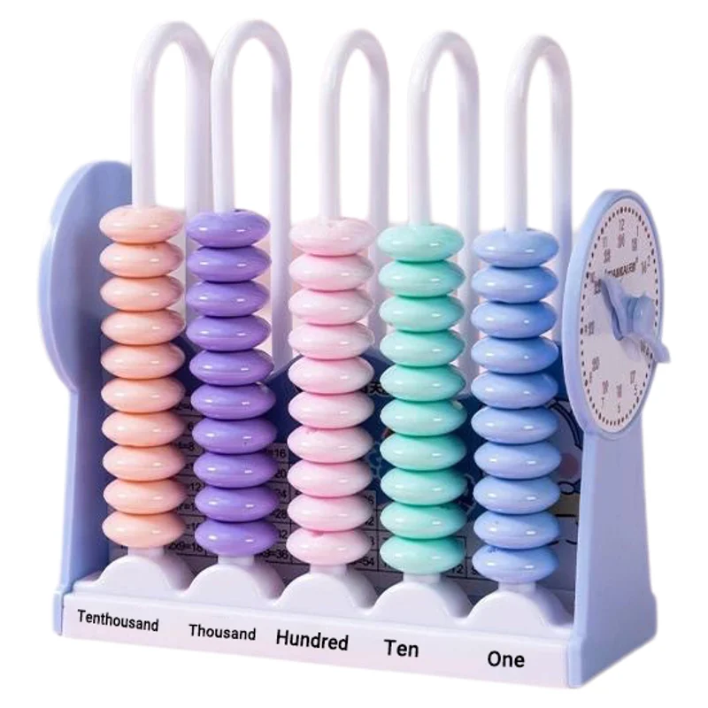 Kids Math Counting Frame - 5 Row Abacus for Kindergarten & 1st Grade, Learn Addition&Subtraction, Educational Toy for Early Math