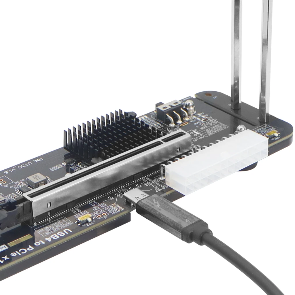 UT3G بطاقة الرسومات الخارجية USB4 إلى PCIe x16 eGPU محول PCIe4.0 X4 عرض النطاق الترددي ل Thunderbolt 3/4 لأجهزة الكمبيوتر المحمول NUC ITX STX