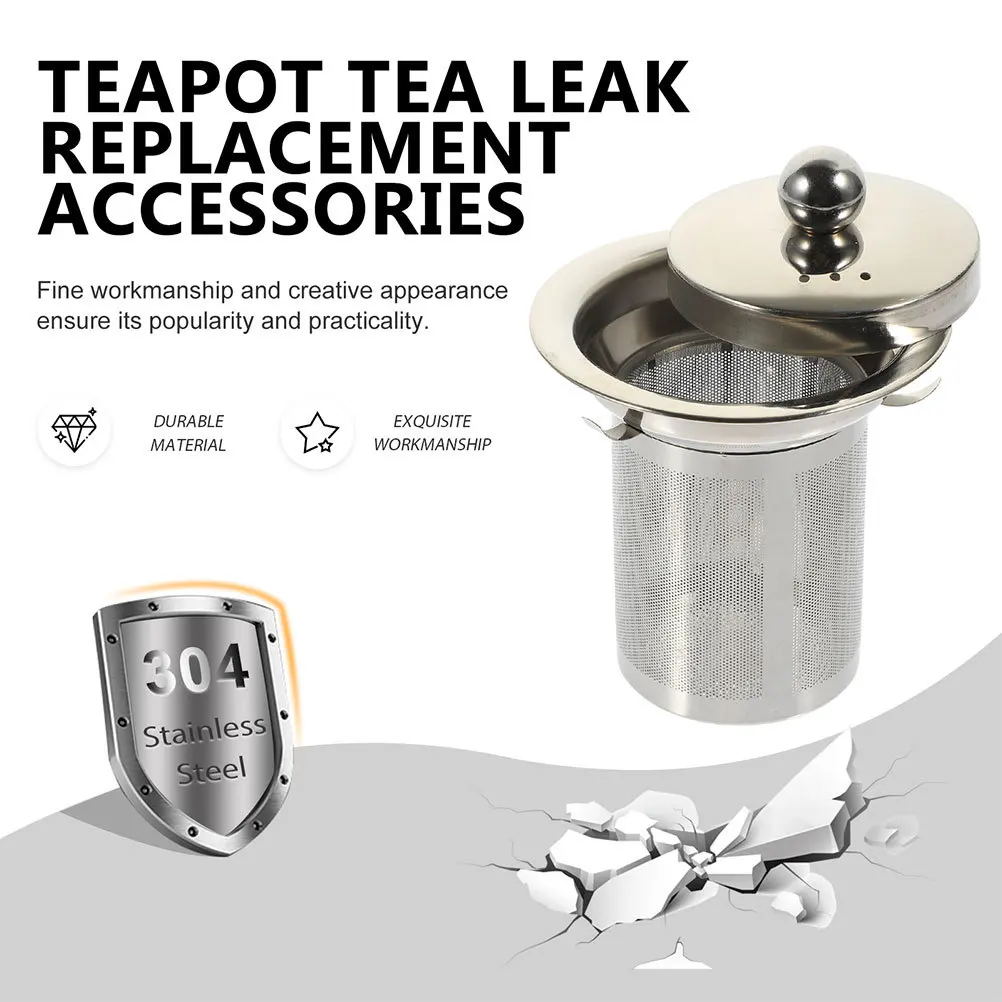 

2Pcs Fine Mesh Tea Strainer Stainless Steel Replacement Insert for Loose Tea Teapot Infuser Brewing Filter Strainer for Teapot