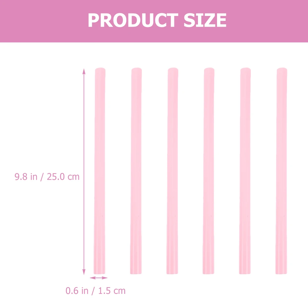 

6 Pcs Silicone Love Shape Straws Reusable Heat Resistant for Tea Coffee Juice Smoothie Party Household Festival