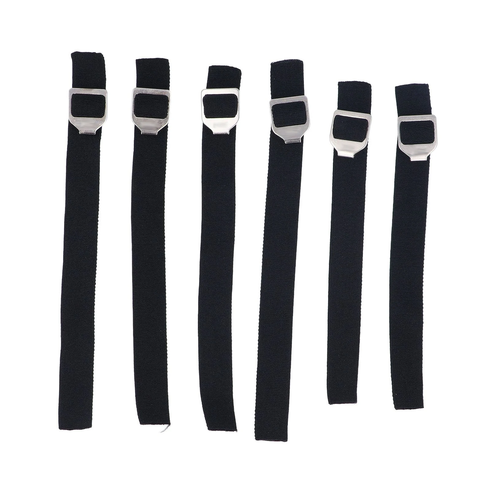 6pcs Catcher Shin Guard Straps Professional Breathable Stretchy Adjustable Baseball Leg Guard Straps with Rustproof Metal Buckle