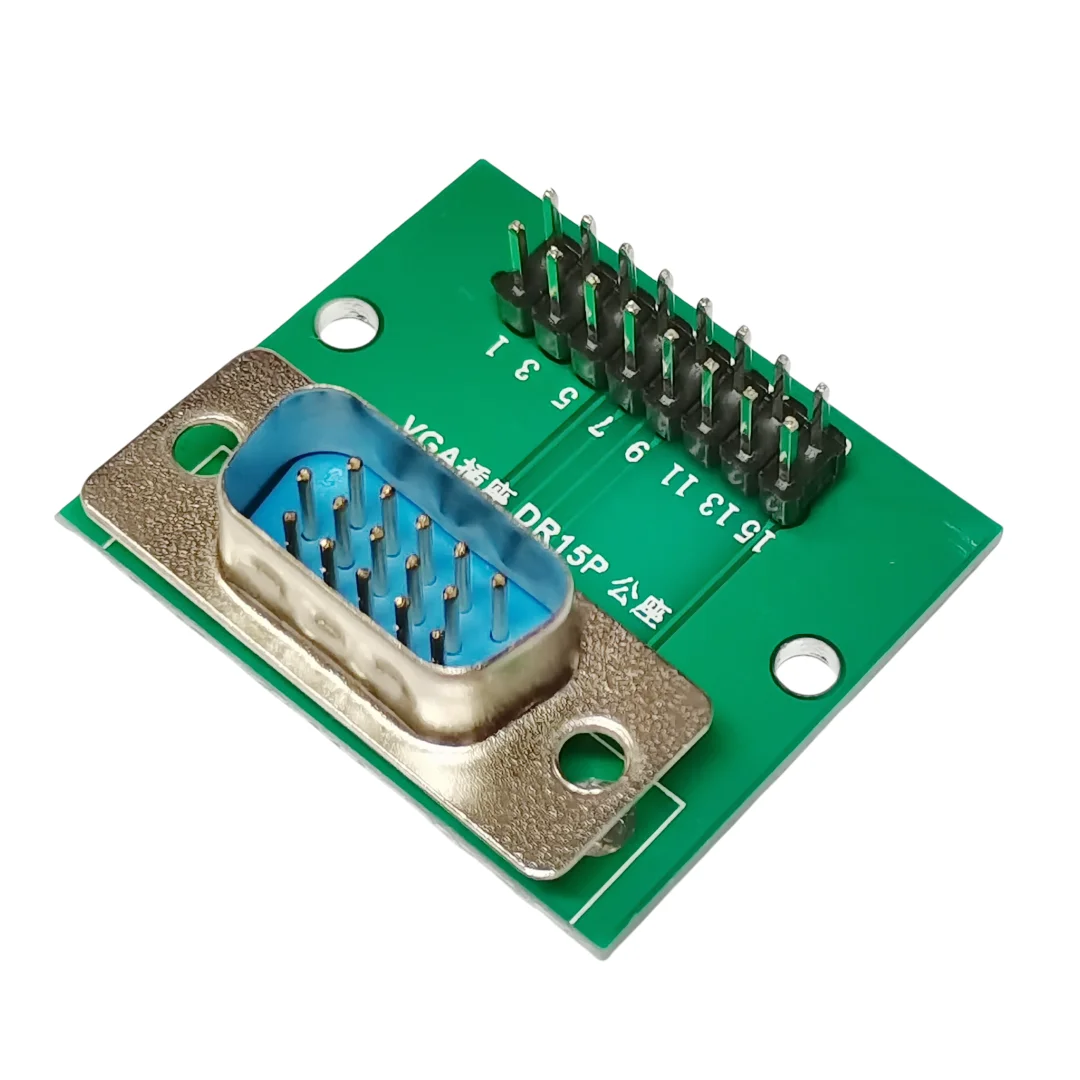 1 قطعة DB15 HDR15 DR15 الأفقي أنثى المقبس اختبار مجلس VGA واجهة محول DIP2.54 3-Pin DB لوح مهايئ