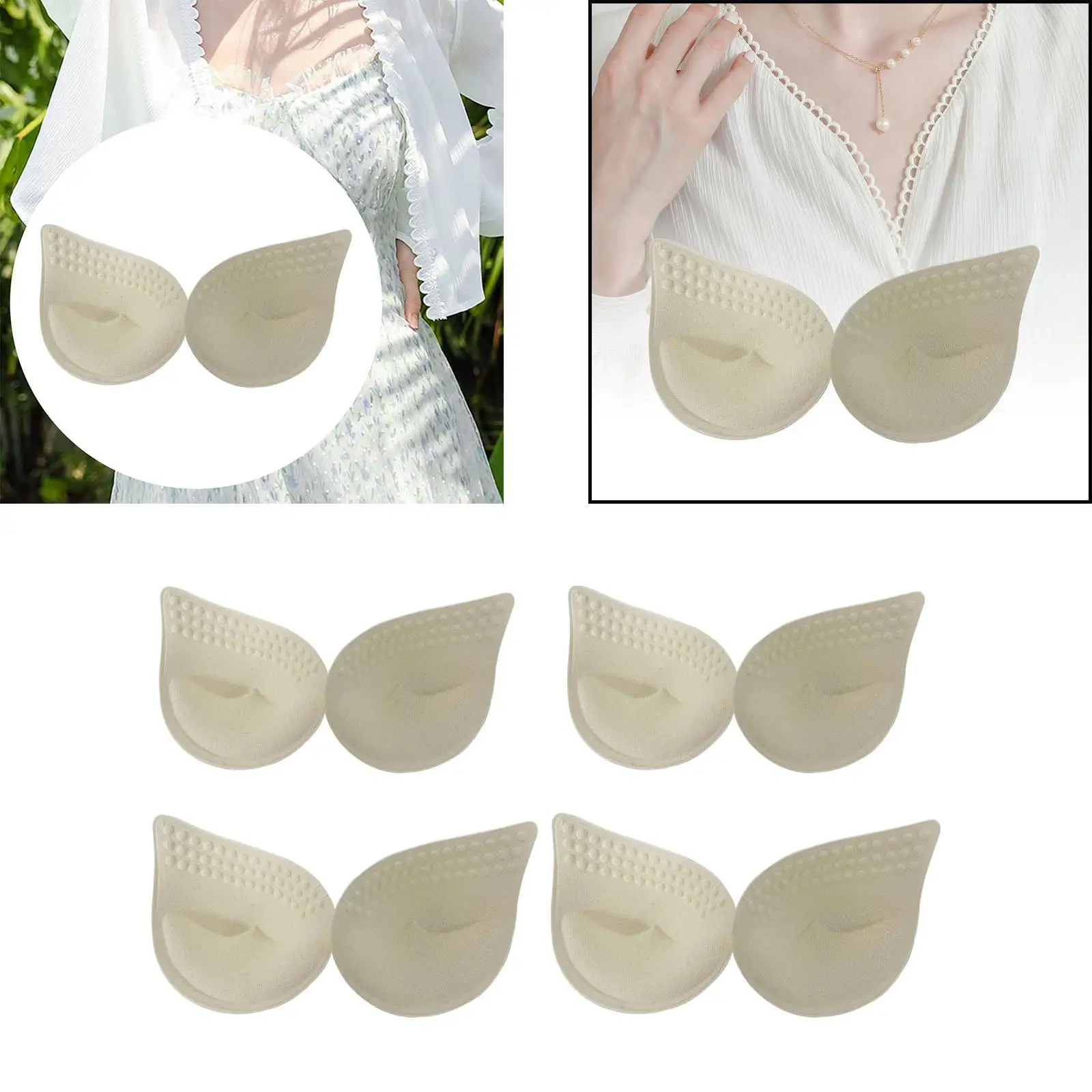 

Women Bra Pads Inserts Removable Soft Breathable Versatile Padding Inserts Chest Insert Pads for Yoga Daily Wear Sports Swimsuit