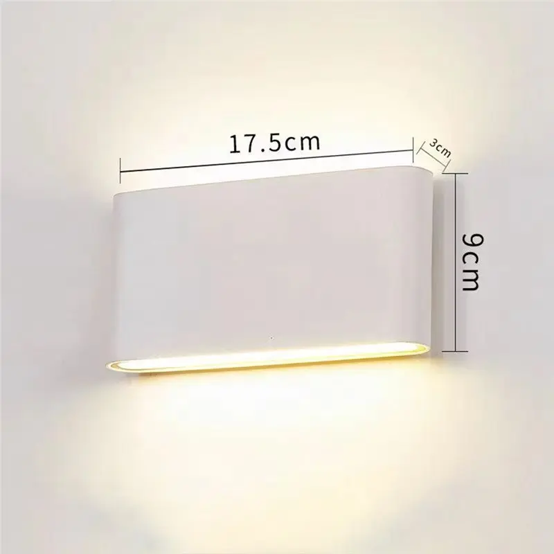 ABZC-LED في الهواء الطلق مقاوم للماء الجدار مصباح غرفة نوم غرفة المعيشة شرفة الجدار ضوء الجدار الخارجي مصباح الشمعدان تركيبات #4