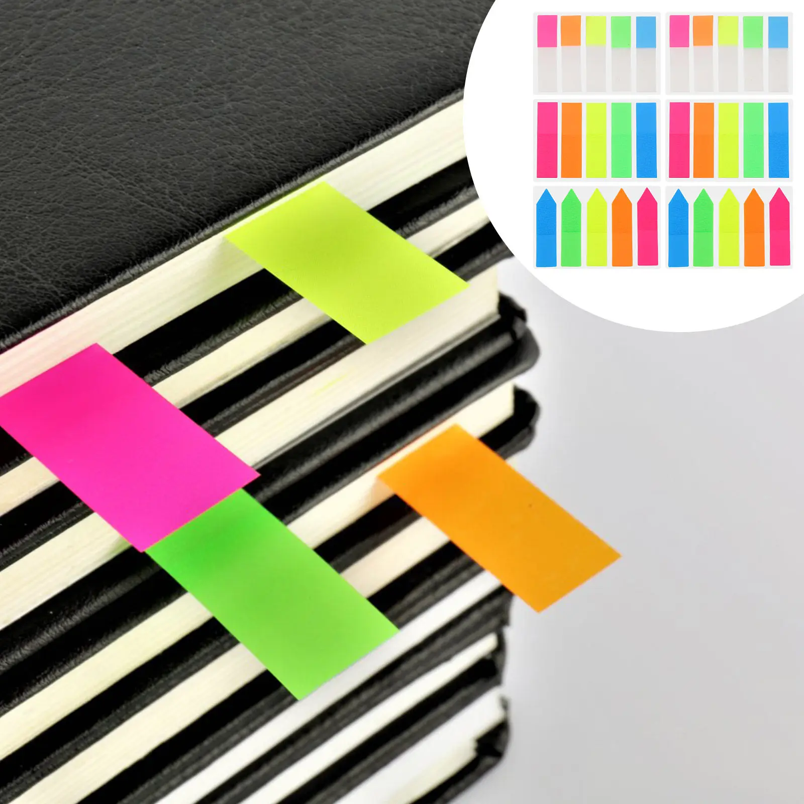 

Набор из 6 цветных самоклеящихся закладок для страниц, стикеры-маркеры для книг, блокнот для заметок, инструмент для чтения и пометок