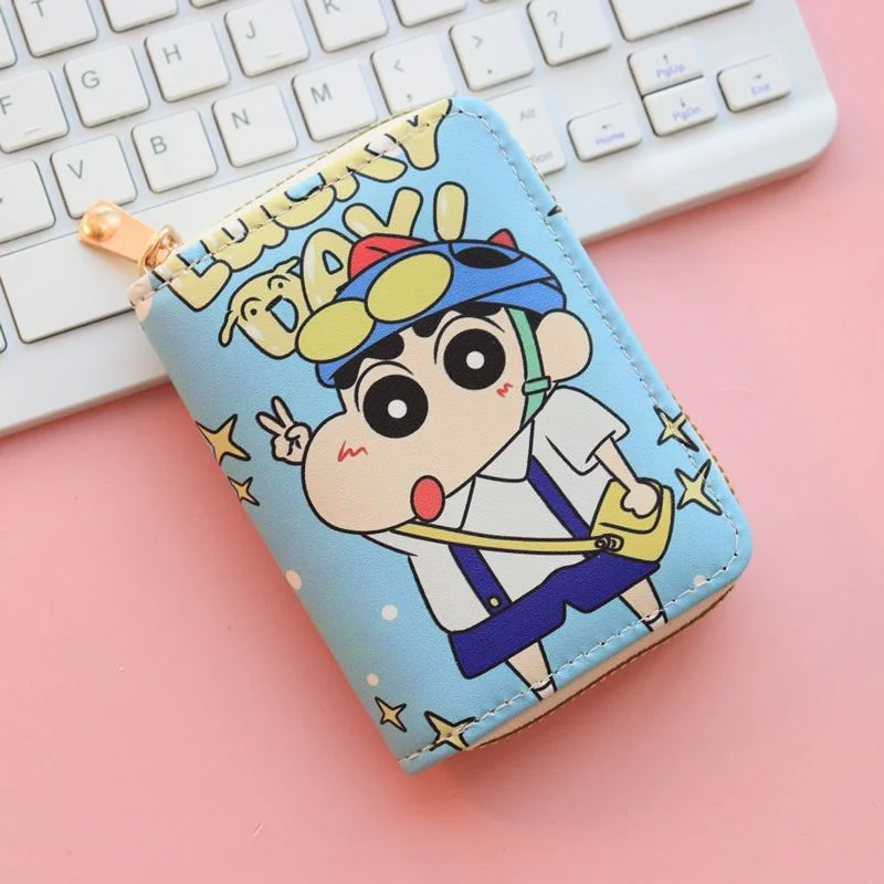 2025 Neue Crayon Shin-chan Niedliche kompakte Geldbörse mit Cartoon-Anime-Motiv, kurze Geldbörse mit Reißverschluss für Jungen und Mädchen – Detail 8