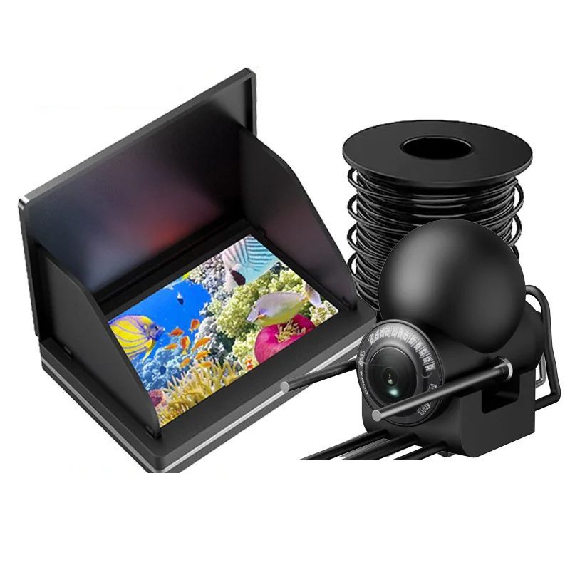 Underwater Fish Finder HD LED Display Anchor Watch Infrared Night Vision IP68 Waterproof 183m Range for Boat Fishing Tackle