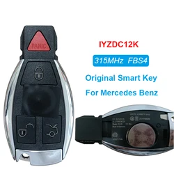 CN002066 oryginalne 4 przycisk inteligentnego klucza dla Mercedes Benz klucz zdalny z 315MHz ostrzem HU64 FBS4 bezkluczykowy Go IYZDC12K