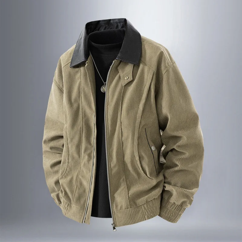 

Men's American-Style Casual Jacket Spring Autumn 2025 Windproof Breathable Comfortable Skin-Friendly Fashion Outerwear
