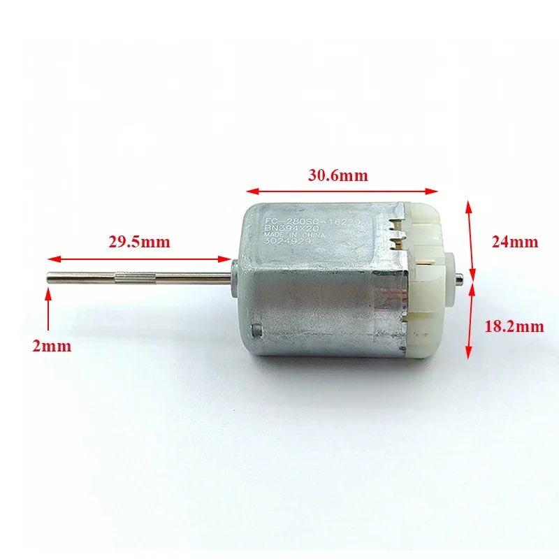Mabuchi FC-280SC-16220 Mini 280 Motor Long Shaft DC12V 7800RPM Car Door Lock Window Mirror Repair