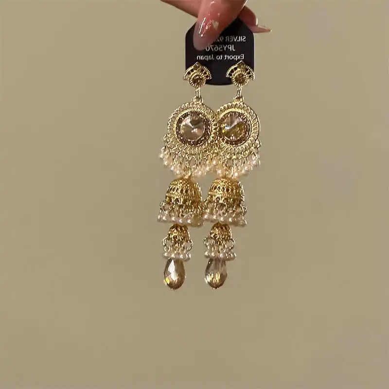Vintage Wind Chimes Fringed Earrings Long Fashion Bohemian Exotic Premium Maillard Geometric Earrings