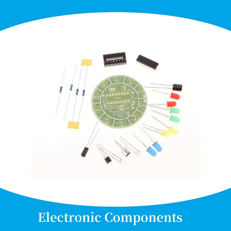LED Light Kit CD4017 Colorful Voice Control Rotating Electronic Manufacturing DIY Kit Spare Parts Student Laboratory