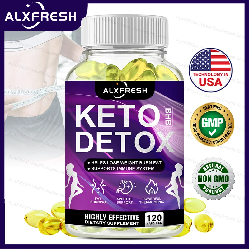 Keto Capsules for Metabolism Balance, Appetite Management, Detoxification, Digestion Health - Ketosis Diet Supplement