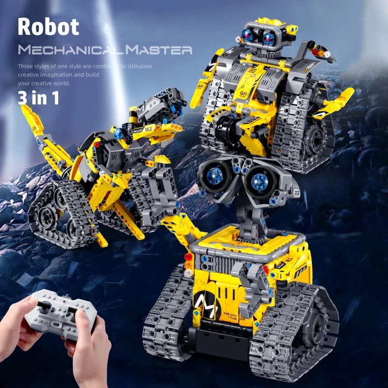 

3in1 Electric Remote Control Programming Robot Building Blocks Classic Movie Model DIY Transforming Bricks Toys For Children