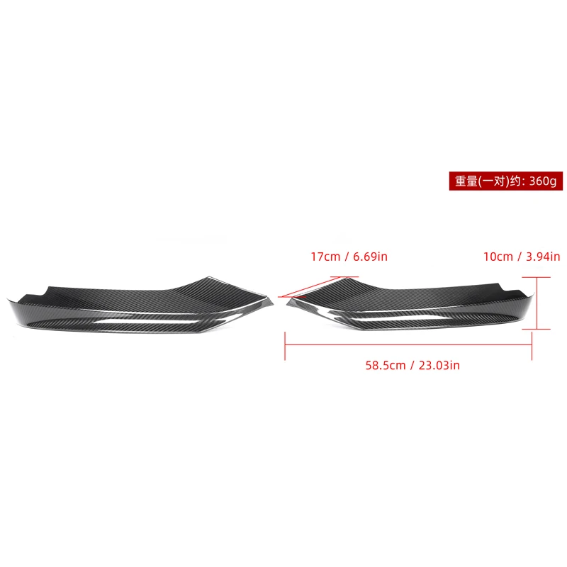 Dry Carbon M Performance Front Bumper Canards Trim For BMW F32 F33 F36 M Sport Only 2014-2019 Car Styling Splitter Lip Spoiler