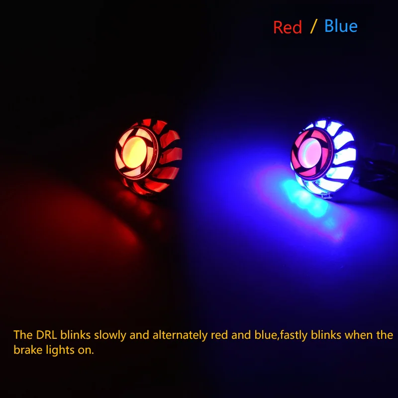 

1 Pcs Motorcycle Warning Lamp Angel Eye Brake Light Tail Rear LED Light Universal