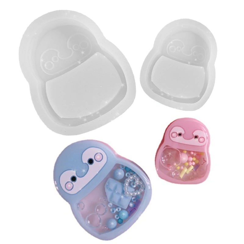 

Ins Penguin Quicksand Pendant Crystal Epoxy Resin Mold Silicone Mould DIY Jewelry Keychain Casting Tools