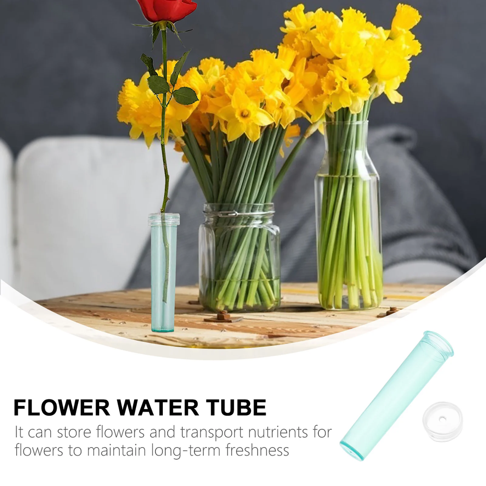 Tubi di ritenzione dell'acqua per fiori portatili da 90 pezzi Tubi per la conservazione della freschezza per la conservazione del bouquet di stoccaggio floreale Tubo dell'acqua per fiori
