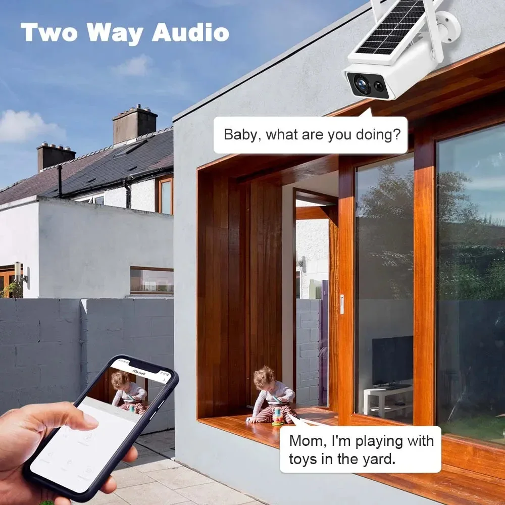 ICSEE 5MP WiFi Camera Solar Powered 2MP Battery Camera PIR Human Detection IP66 Waterproof Outdoor Wireless Security Camera
