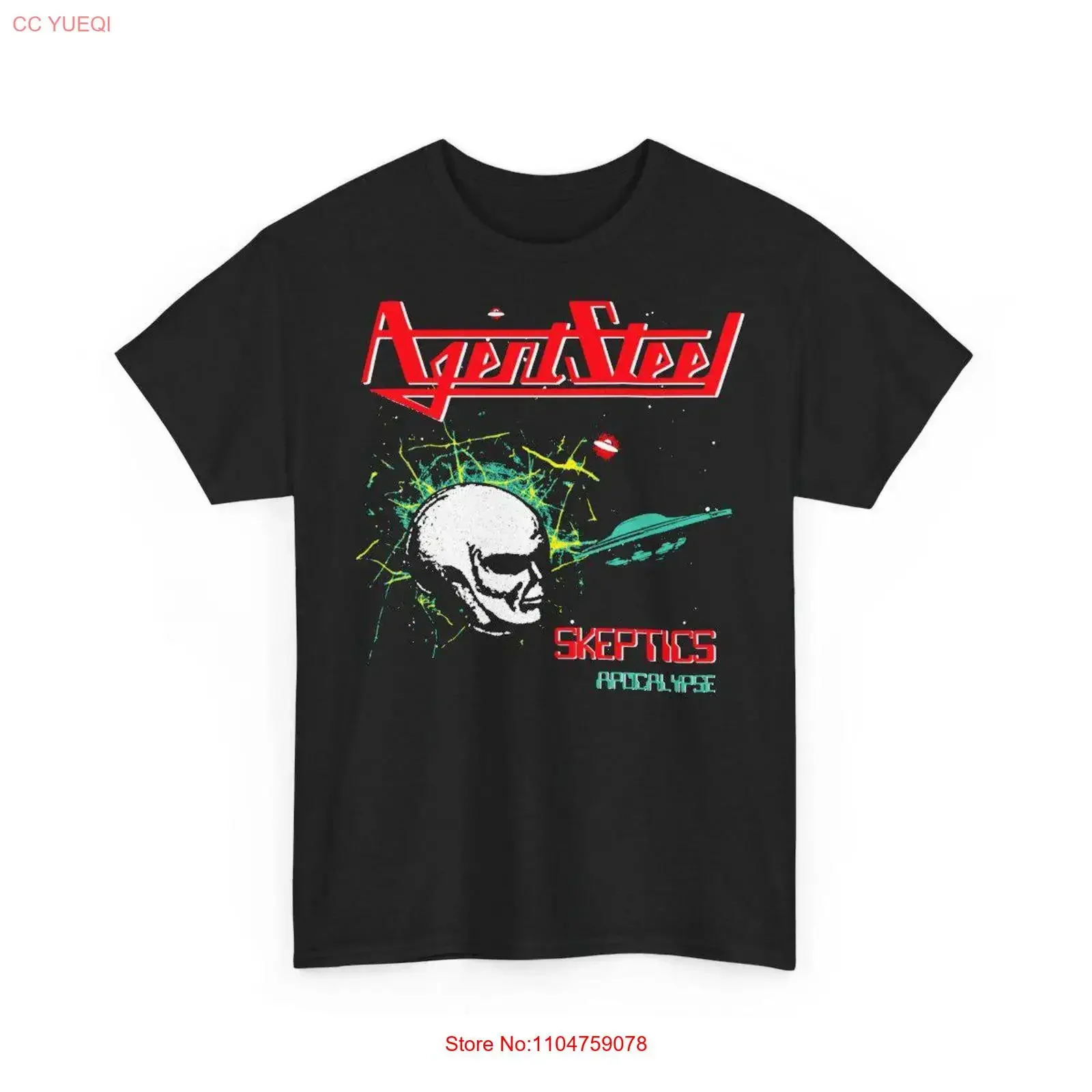 AGENT STEEL skeptics apocalypse band vintage design T Shirt vintage Washed Unisex Versatile Soft designer clothes streetwear