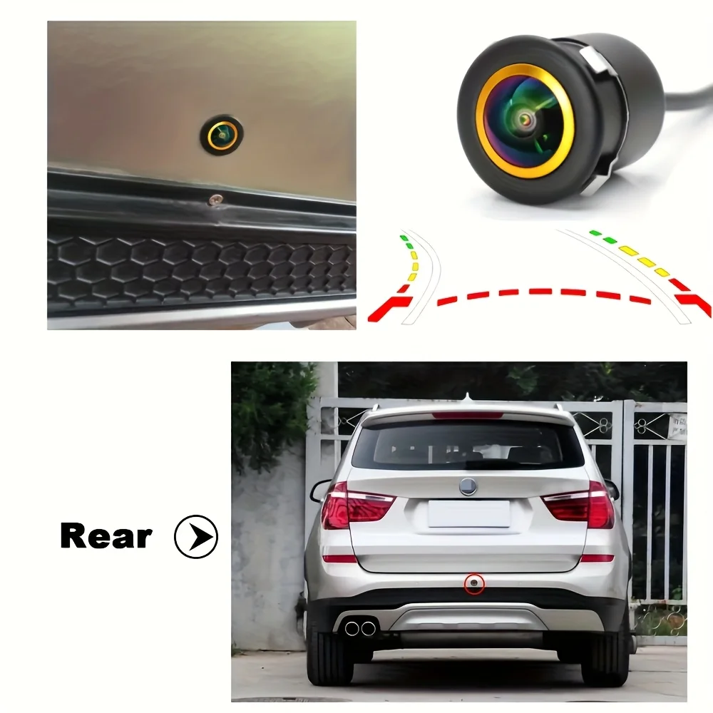 Backup Camera Featuring Automatic Moving Guide Lines, Suitable for Cars, Suvs, Trucks, And Rvs - Universal Compatibility