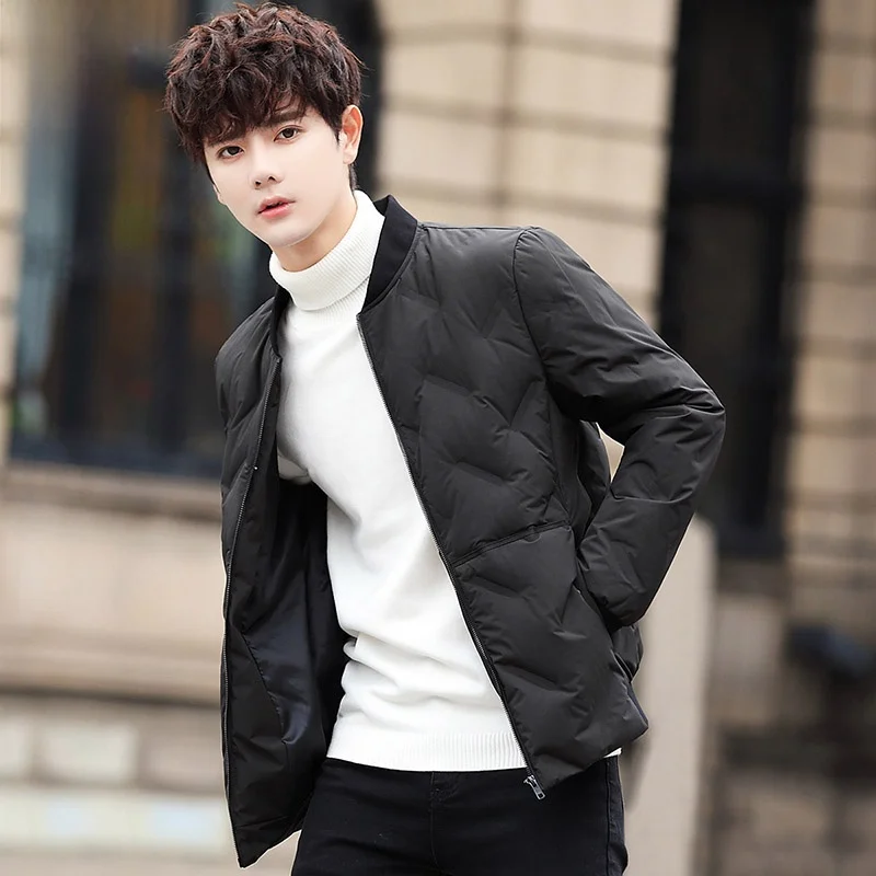 

Lightweight Puffer Jaet Men's Winter New Faion Brand Warm Haome Baseball Collar Coat Men's Outerwear