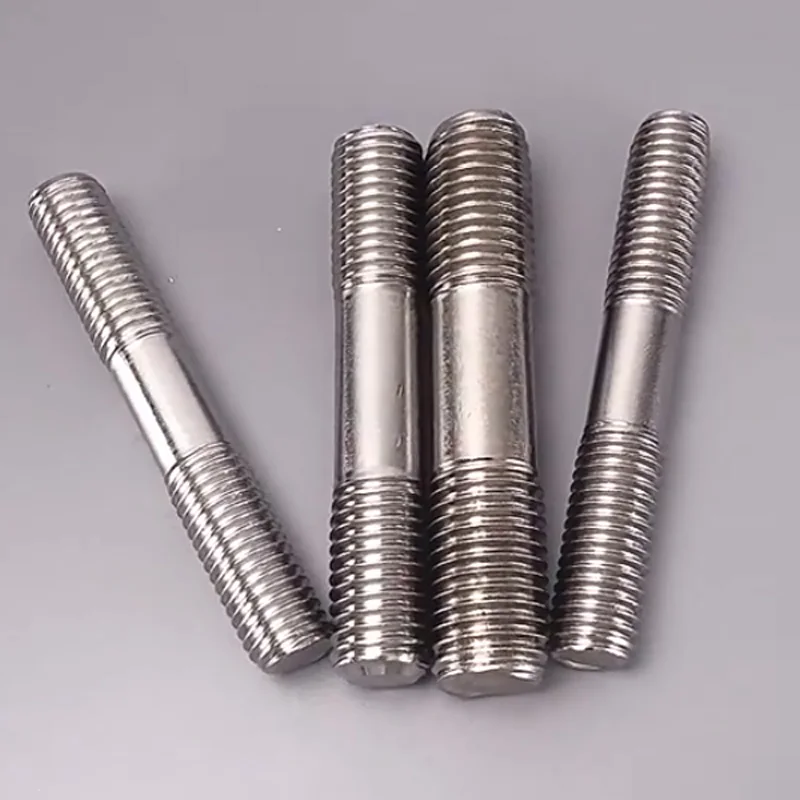 304 A2 Stainless Steel Double End Thread Rod 3/4/5/6/8/10/12/16mm Double End Bolts Stud Bolt Tooth Stick Dual Head Thread Bar