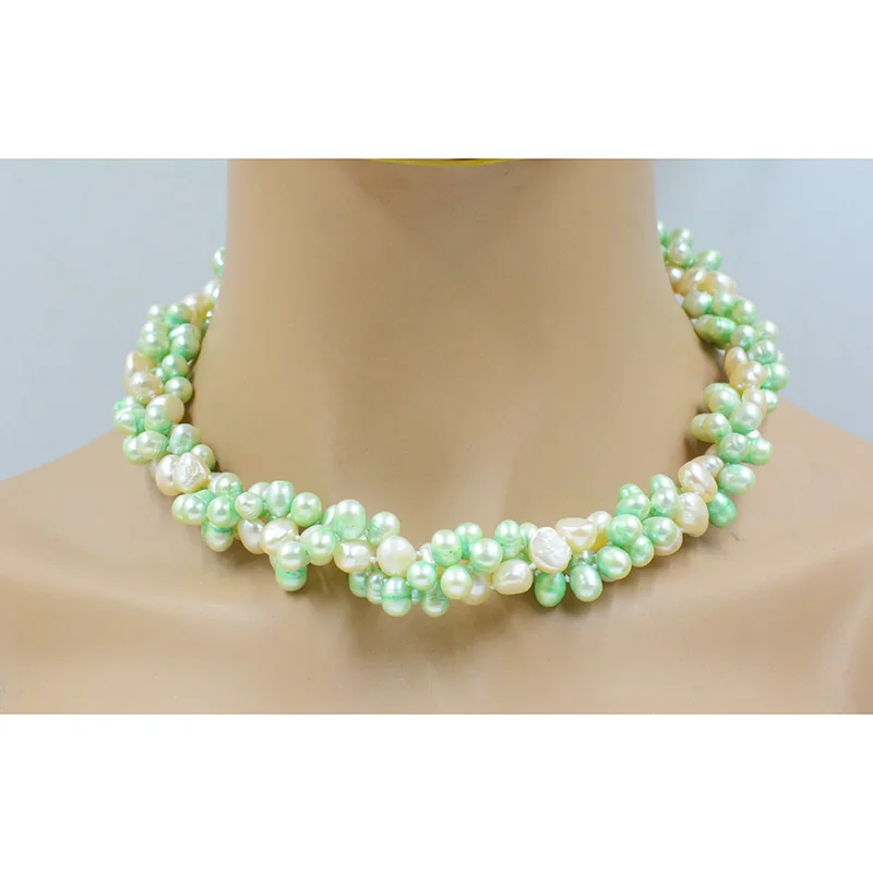 8MM AAA natural cultured freshwater pearl necklace. Wedding party gift jewelry designed for women 46CM