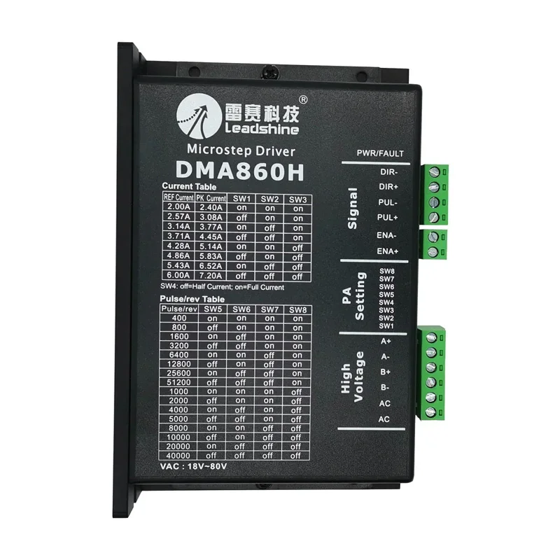 -for Leadshine DMA860H AC18~80V DC24-80V 2 Phase Step Driver Leadshine DSP Microstep Driver