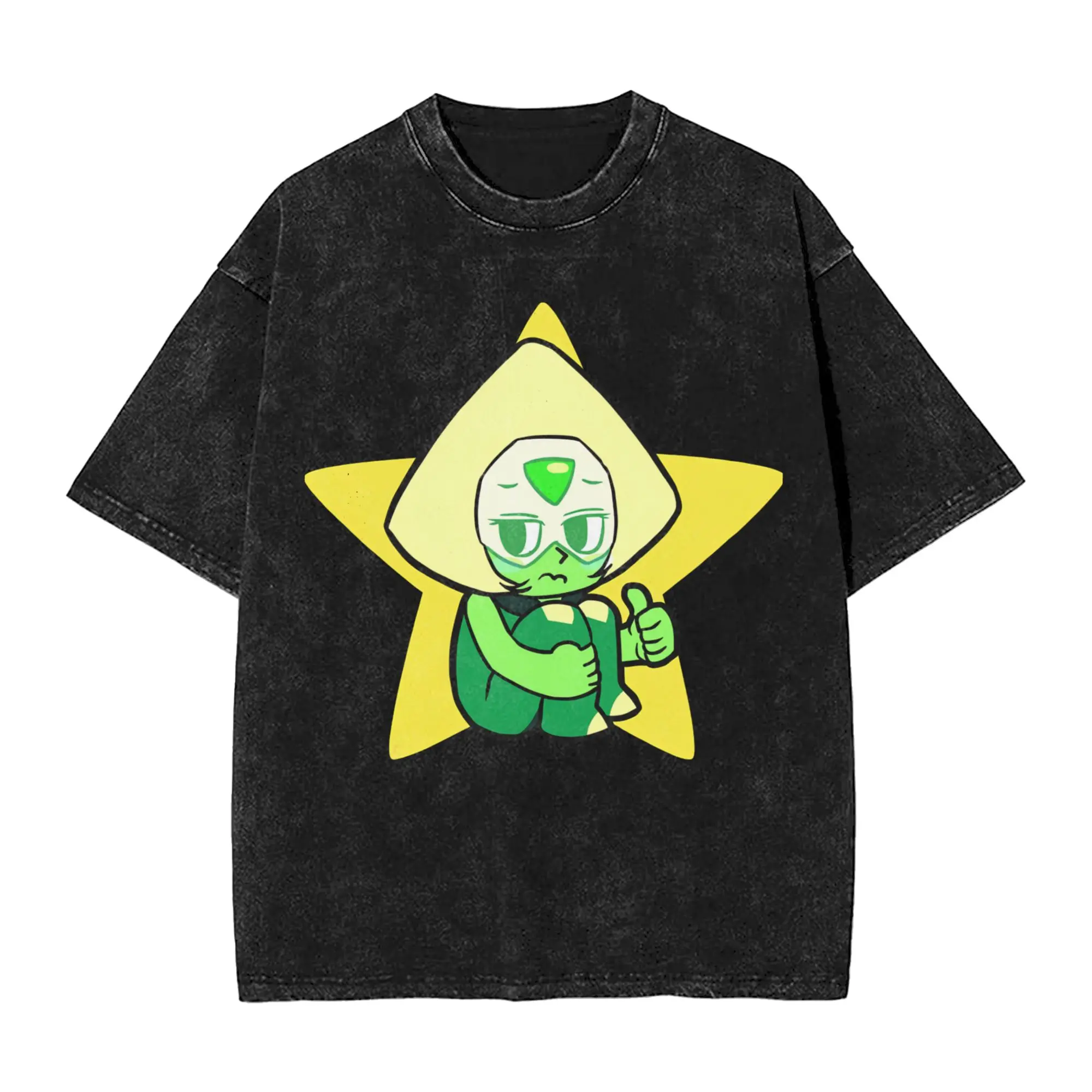 Stevens Universes Peridot Washed T Shirts Streetwear Hip Hop Novelty T-Shirt  Tees Men Women Short Sleeve Harajuku Printed