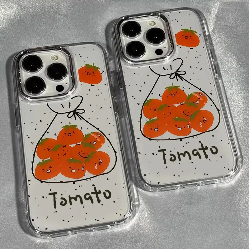 Мягкий защитный чехол из ТПУ с причудливым рисунком томата для iPhone 17 Air 11 12 13 14 15 16 Pro Max X Xs XR 8 7