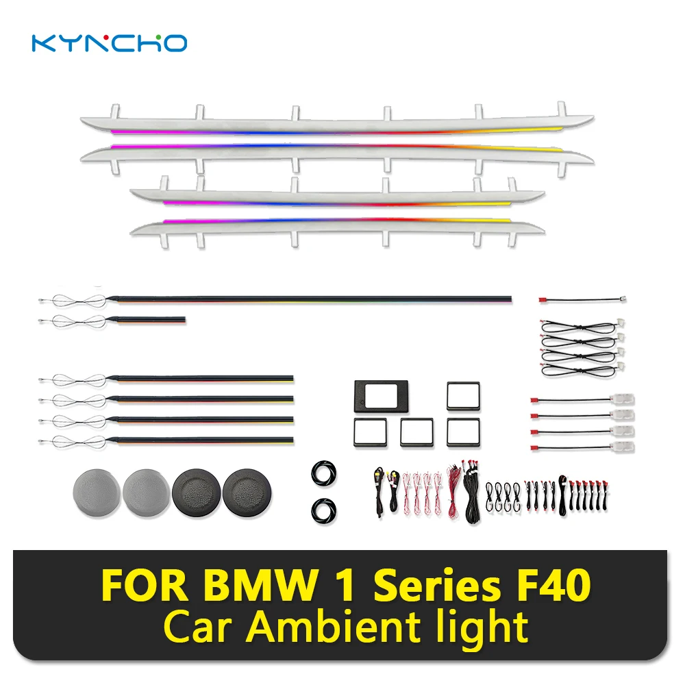 64 Colors LED Car Ambient Light Kit For BMW 1 Series F40 Dream color RGB Bluetooth App Control Symphony Auto Interior Lighting