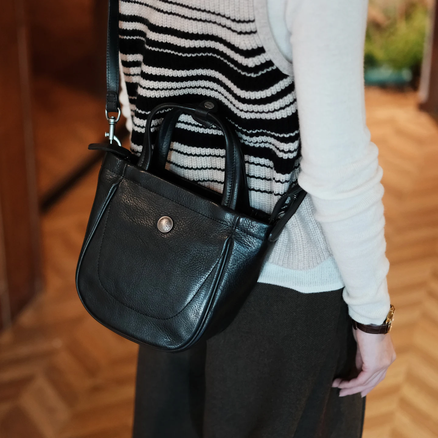 

Vintage organizers designers handmade genuine leather ladies handbags casual party luxury cow leather women's shoulder bag