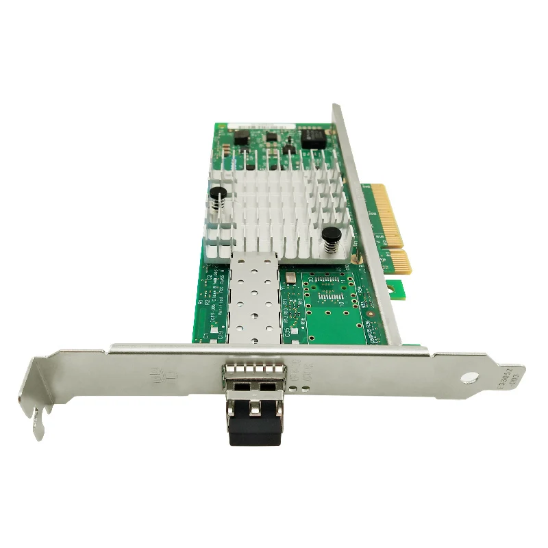 Kartu Jaringan Single-Port X520-SR1 10Gb/s PCIe 2.1 x8 dengan Chipset Intel 82599 NIC dan Transceiver 10G SFP+ 10Gbase-SR Termasuk