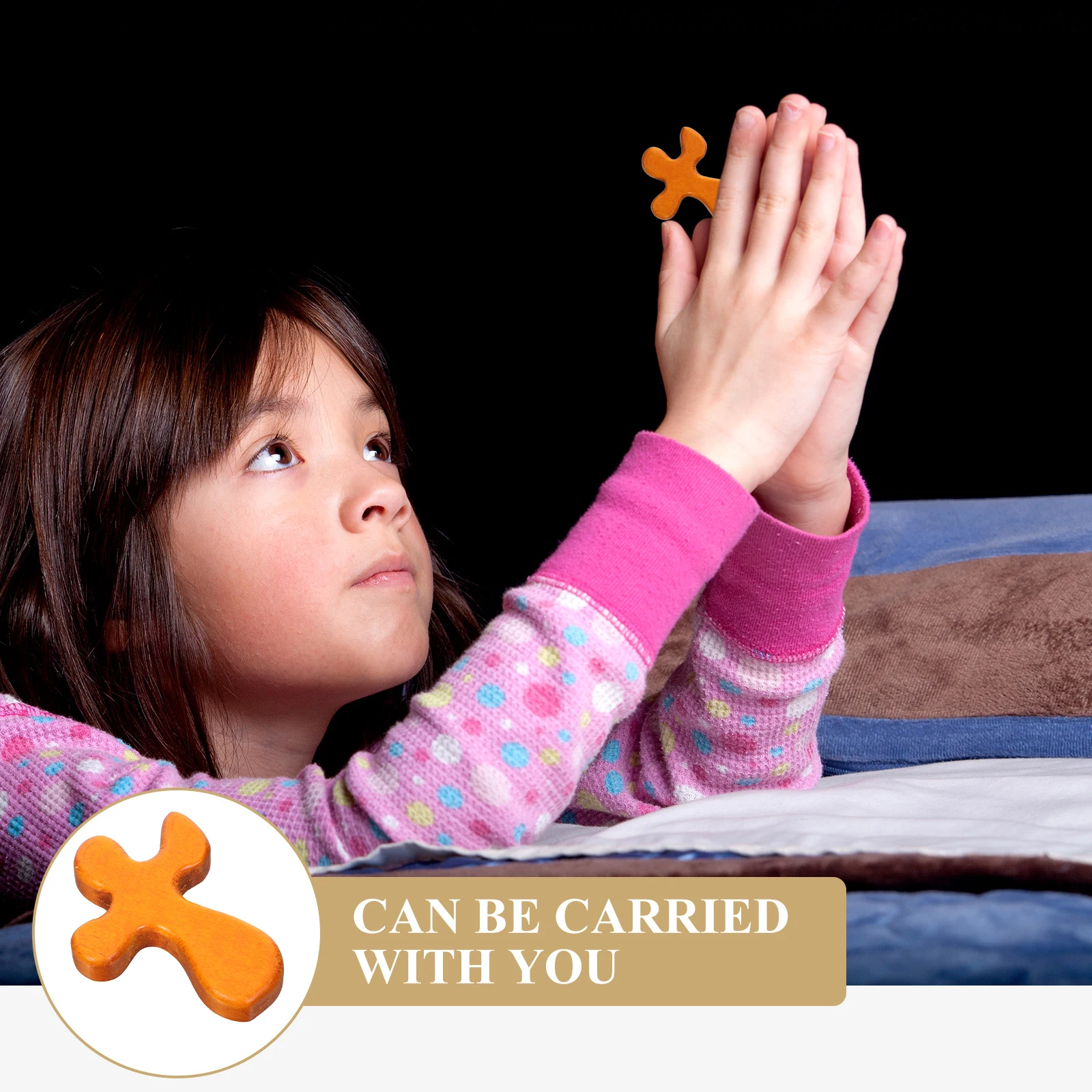 

6Pcs Wooden Prayer Crosses Rustic Portable Handheld Comfort Palm-Sized Meditation Catholic Christian Worship Wall Decoration