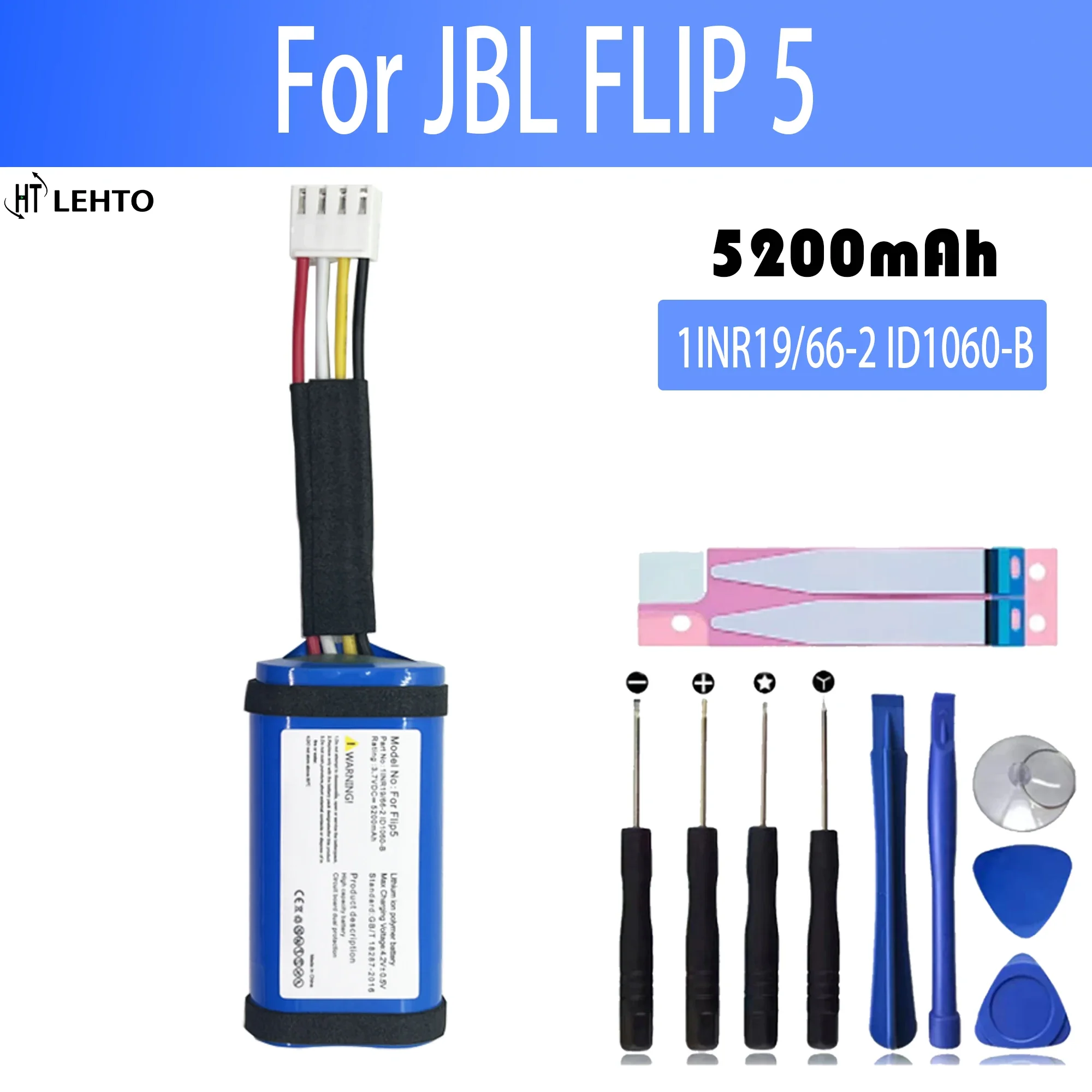 

100% оригинальная сменная батарея для плеера 4,2 В/5200 мАч для JBL Flip 5 Flip5 JBLFLIP5 JBLFLIP5, динамик, батарея для громкоговорителя Bateria