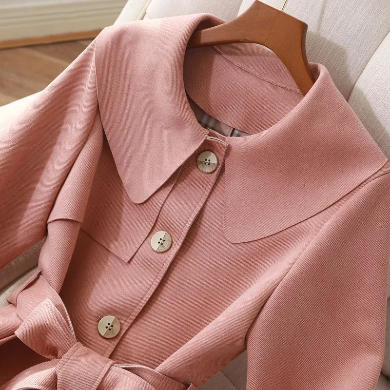 2024 Autumn/Winter Women\'s Clothing Trench Long Suede Jacket Korean Version Long-sleeved Fashion Temperament Popular Trend Coat