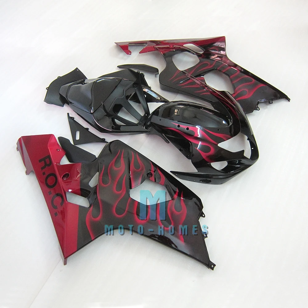 Prime Fairing Kits for SUZUKI K4 GSXR600/750 2004 2005 04 05 GSX-R750 R600 100% Fit Injection ABS Red Flames Motorcycle Parts