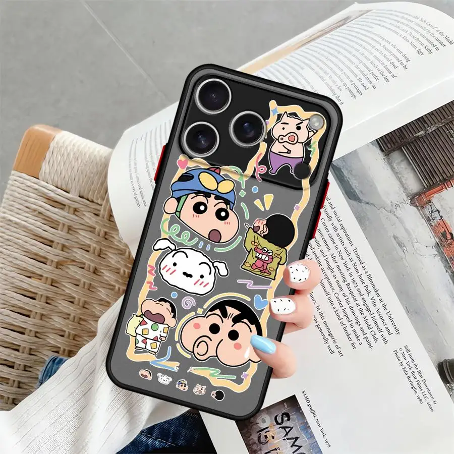 حافظة لهاتف ابل ايفون 12 13 11 برو ماكس 17 اير 15 16 14Plus XS Max 7 8 13 Mini Cute Cartoon C-rayon S-hinchan #6