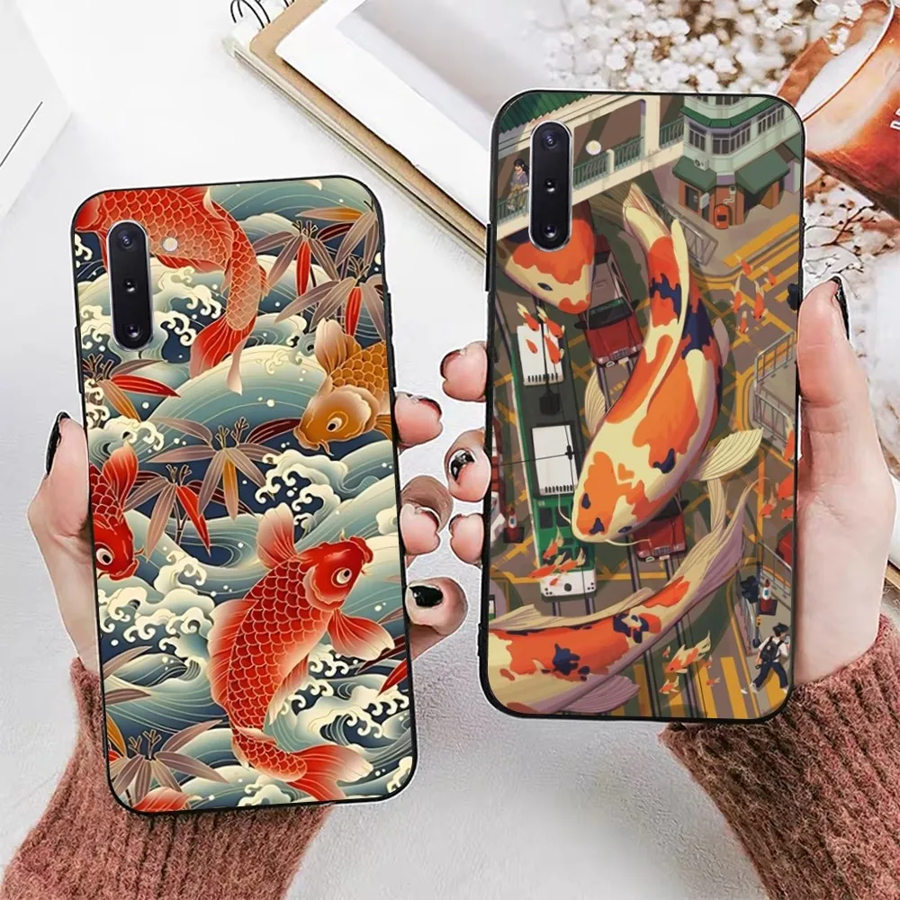 Koi Fish luck Phone Case For Samsung Note 8 9 10 20 pro plus lite M 10 11 20 30 21 31 51 A 21 22 42 02 03