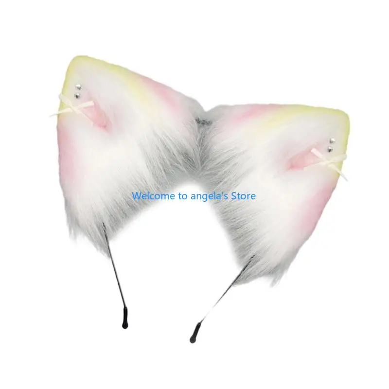 X4YC رباط شعر صناعي دائم لسماع الهرة سهل التنظيف لمناسبات الاحتفالات #2